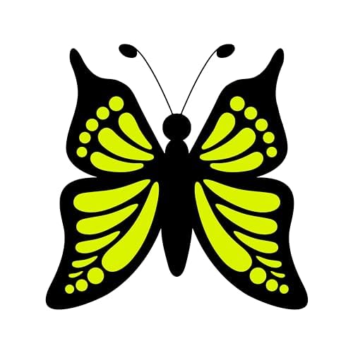 Inspirational Quote "Black And Dark Yellow Butterfly" Motivational Sticker Vinyl Decal Motivation Stickers- 5" Vinyl Sticker Waterproof