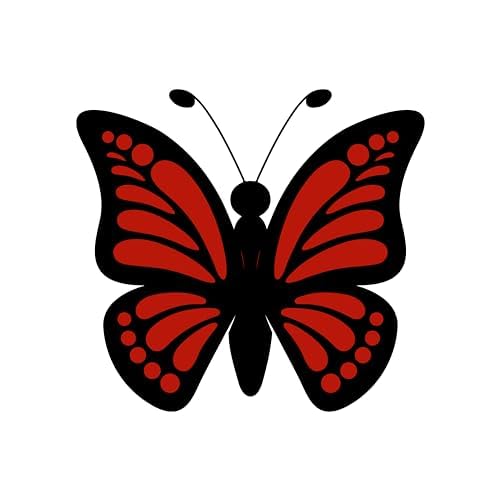 Inspirational Quote "Black And Dark Red Butterfly" Motivational Sticker Vinyl Decal Motivation Stickers- 5" Vinyl Sticker Waterproof