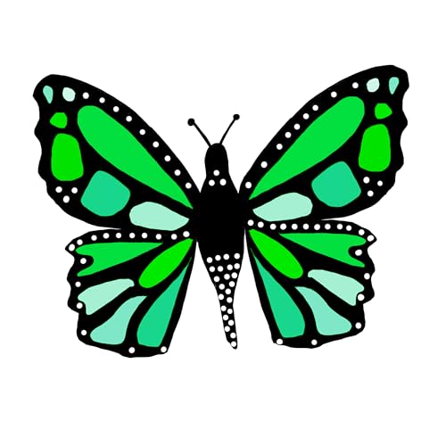 Inspirational Quote "Butterfly Green Dot Style" Motivational Sticker Vinyl Decal Motivation Stickers- 5" Vinyl Sticker Waterproof