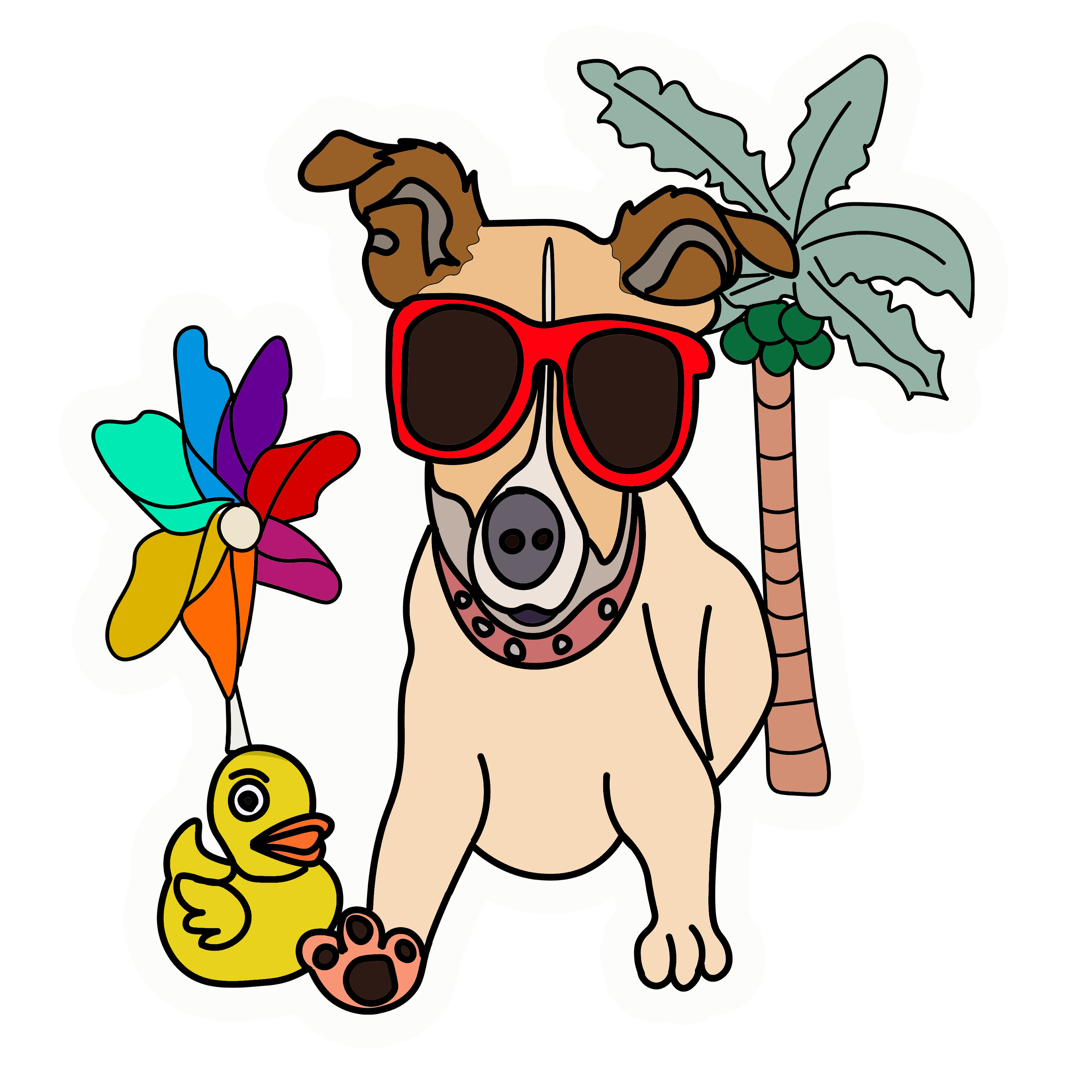 Inspirational Quote "Dog With Sunglasses" Motivational Sticker Vinyl Decal Motivation Stickers- 5" Vinyl Sticker Waterproof