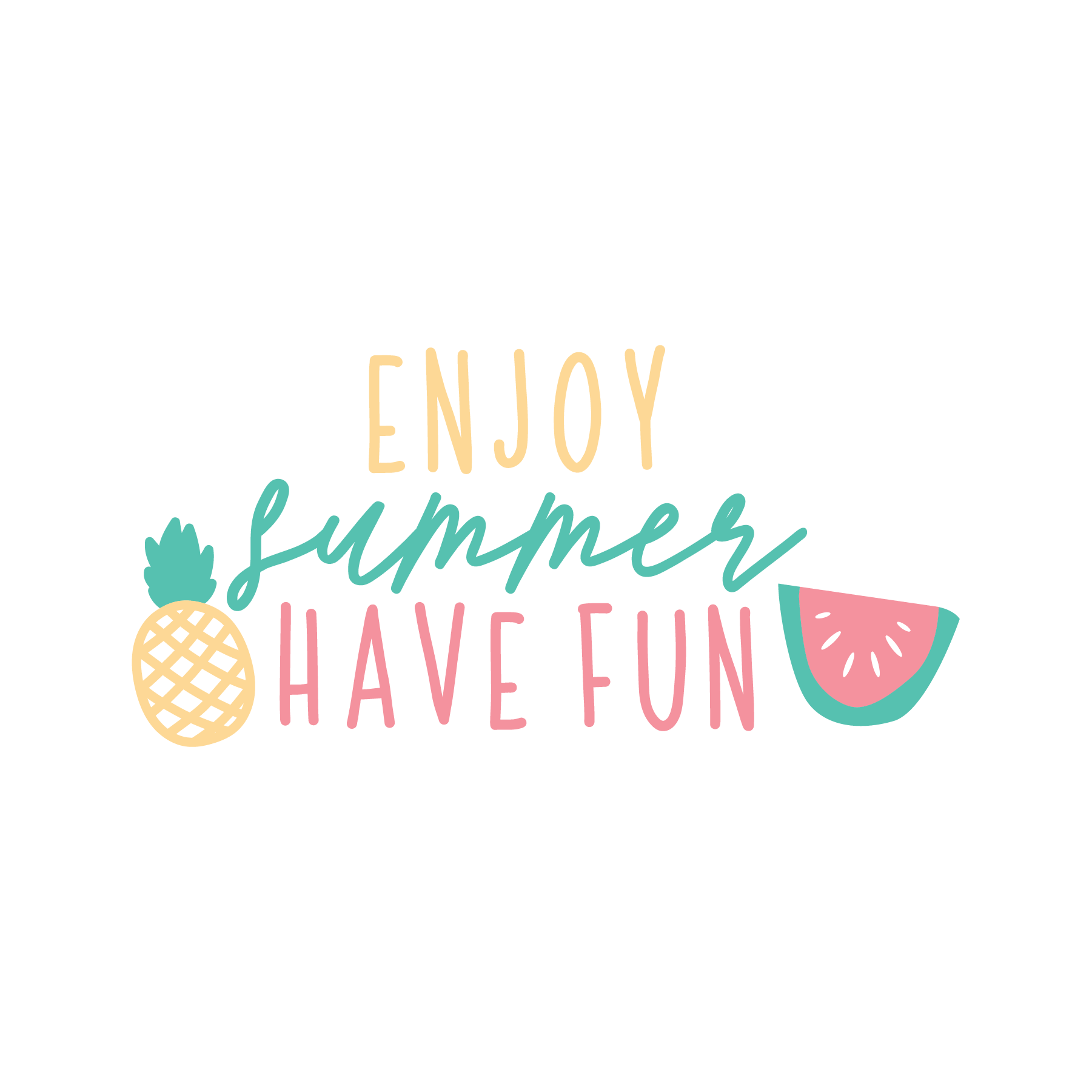 Inspirational Quote "Enjoy Summer Have Fun" Motivational Sticker Vinyl Decal Motivation Stickers- 5" Vinyl Sticker Waterproof