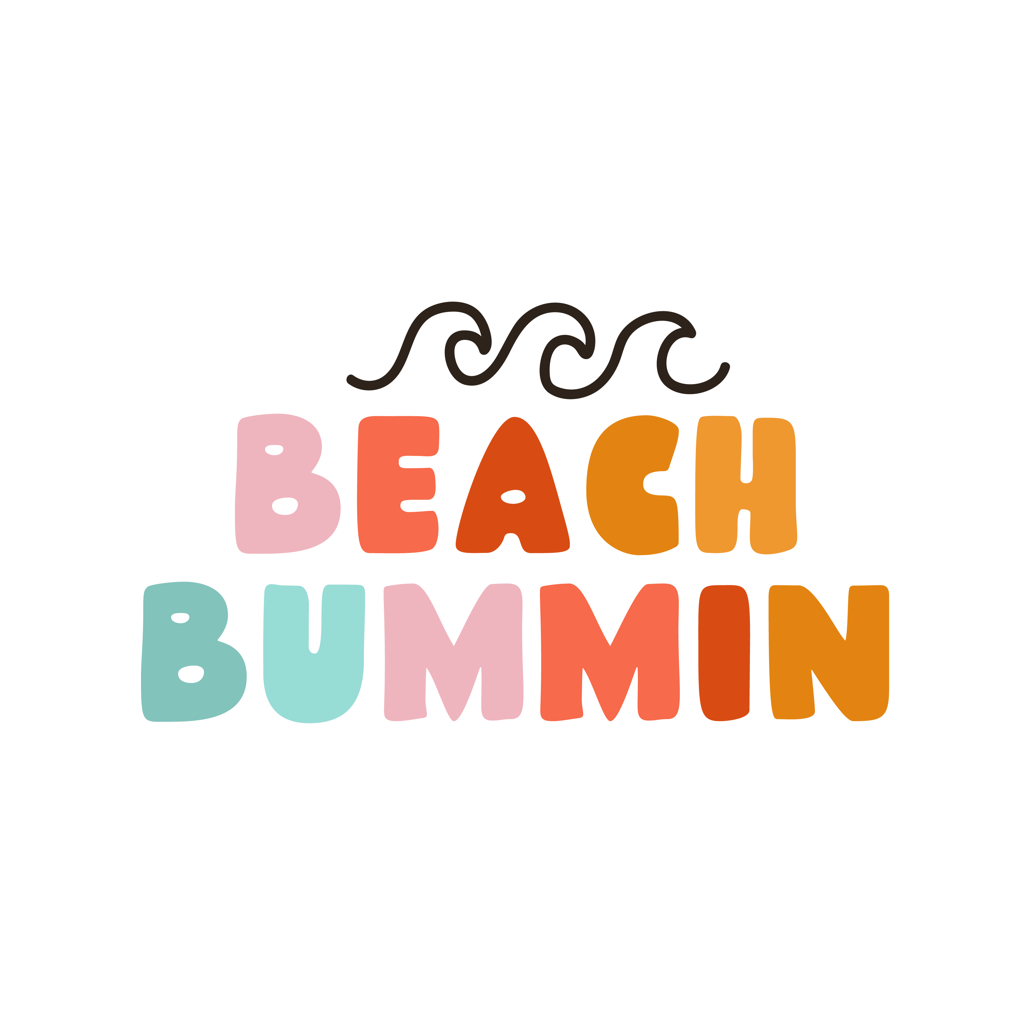 Inspirational Quote "Beach Bummin" Motivational Sticker Vinyl Decal Motivation Stickers- 5" Vinyl Sticker Waterproof