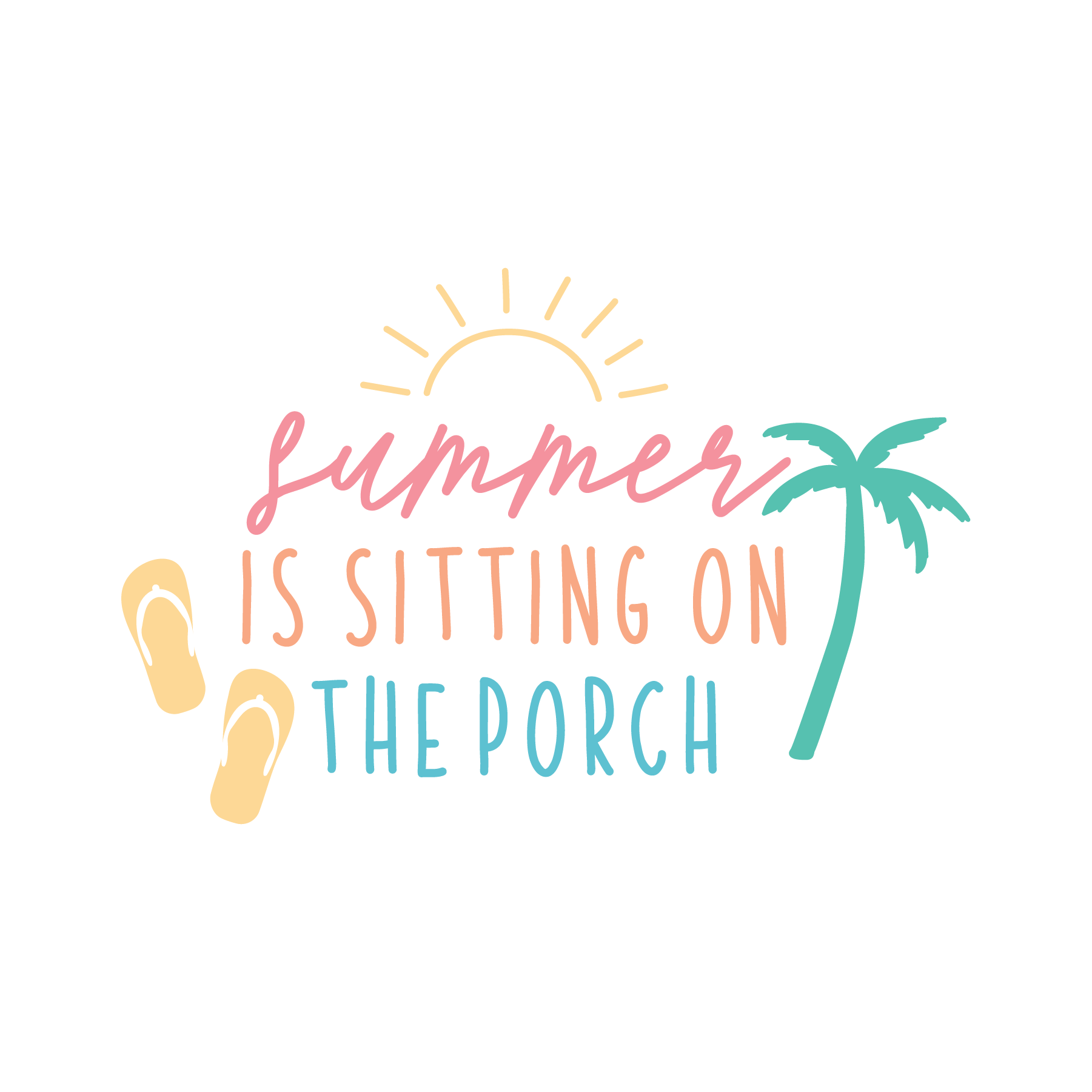 Inspirational Quote "Summer is sitting on the Porch" Motivational Sticker Vinyl Decal Motivation Stickers- 5" Vinyl Sticker Waterproof