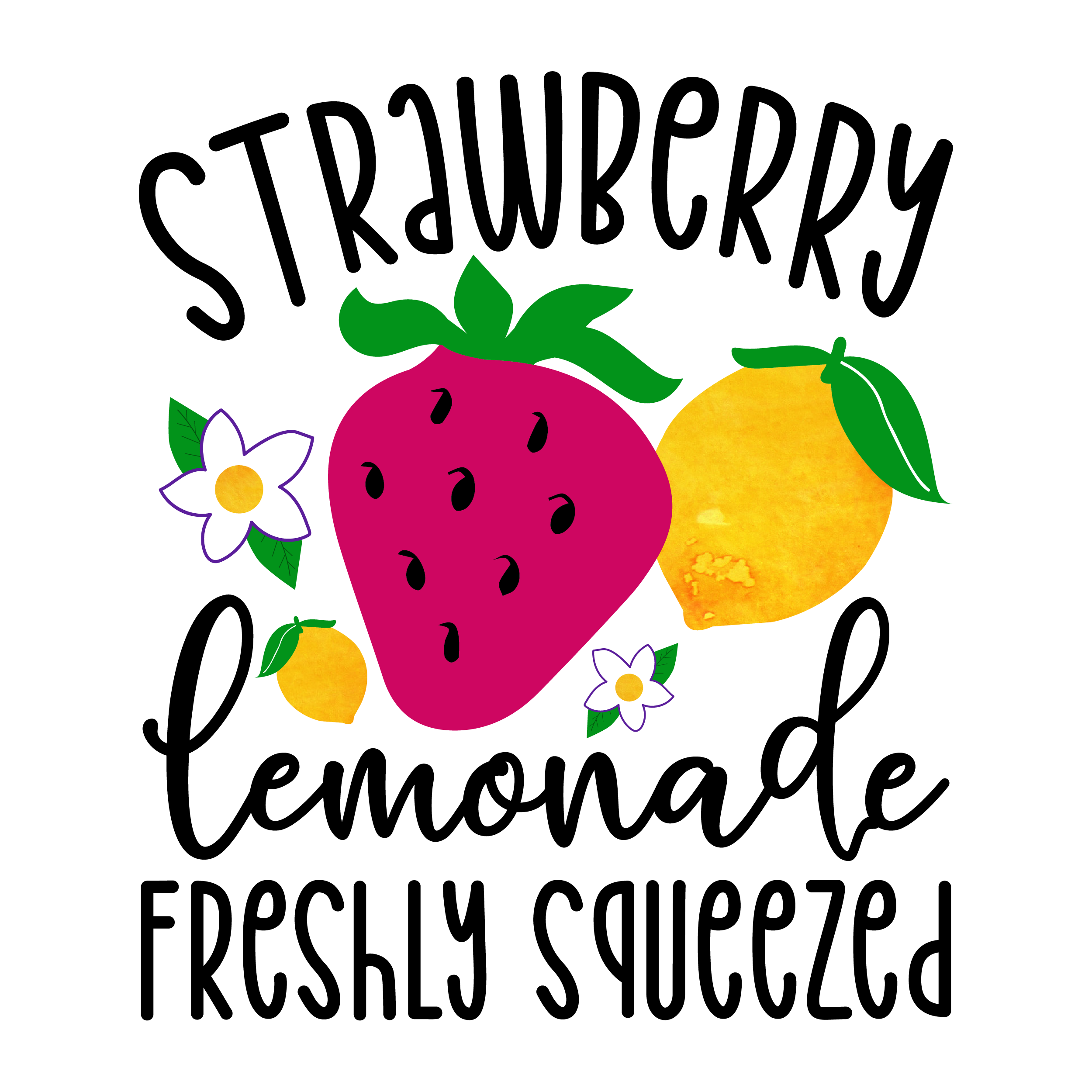 Inspirational Quote "Strawberry Lemonade Freshly Squeezed" Motivational Sticker Vinyl Decal Motivation Stickers- 5" Vinyl Sticker Waterproof
