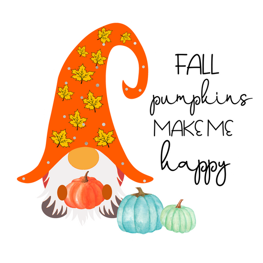 Inspirational Quote Fall Pumplins Make Me Happy Motivational Sticker Vinyl Decal Motivation Stickers- 5" Vinyl Sticker Waterproof