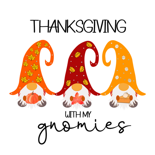 Inspirational Quote Thanks Giving With Me Gnomies Motivational Sticker Vinyl Decal Motivation Stickers- 5" Vinyl Sticker Waterproof