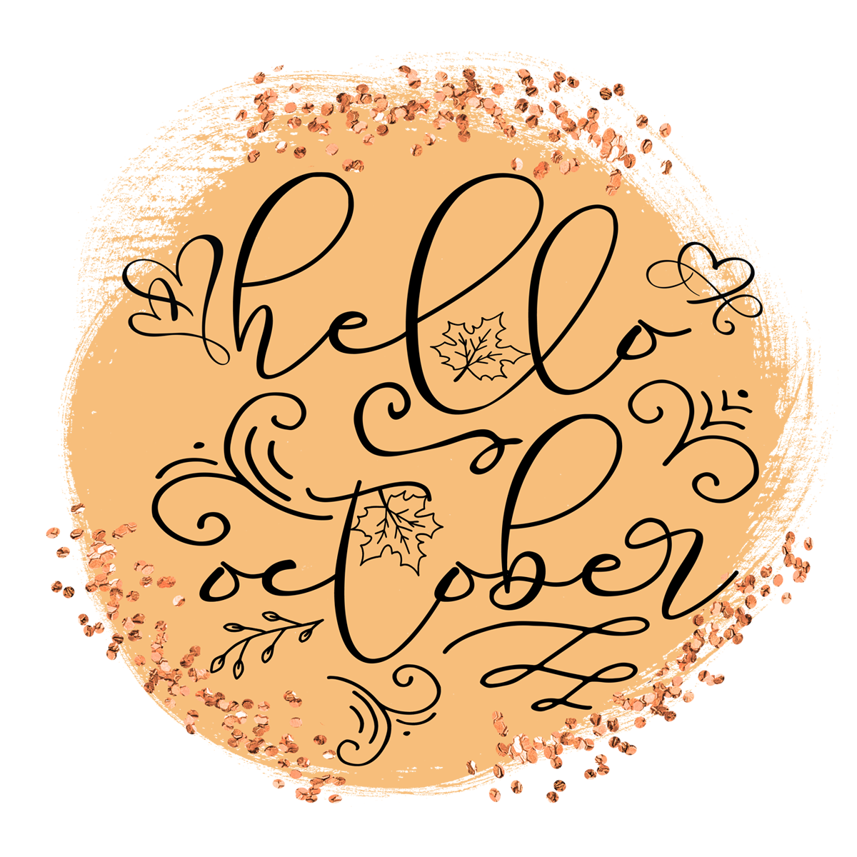 Inspirational Quote Hello October Motivational Sticker Vinyl Decal Mot
