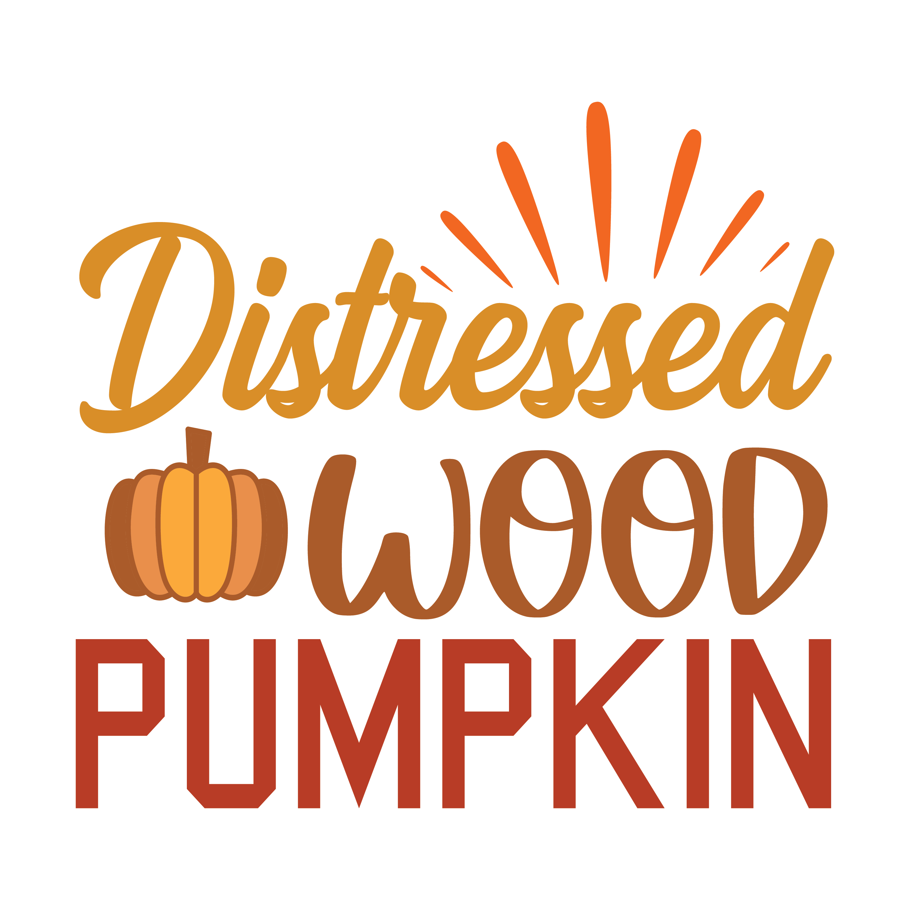 Inspirational Quote Distressed Wood Pumpkin Motivational Sticker Vinyl Decal Motivation Stickers- 5" Vinyl Sticker Waterproof