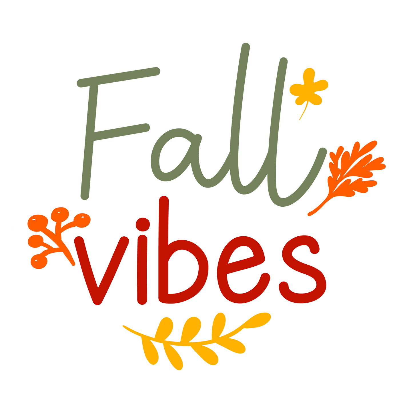 Inspirational Quote Fall Vibes Lovely Motivational Sticker Vinyl Decal Motivation Stickers- 5" Vinyl Sticker Waterproof