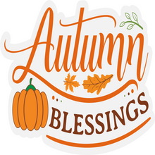 Inspirational Quote Autumn Blessings Pumpkin Style Motivational Sticker Vinyl Decal Motivation Stickers- 5