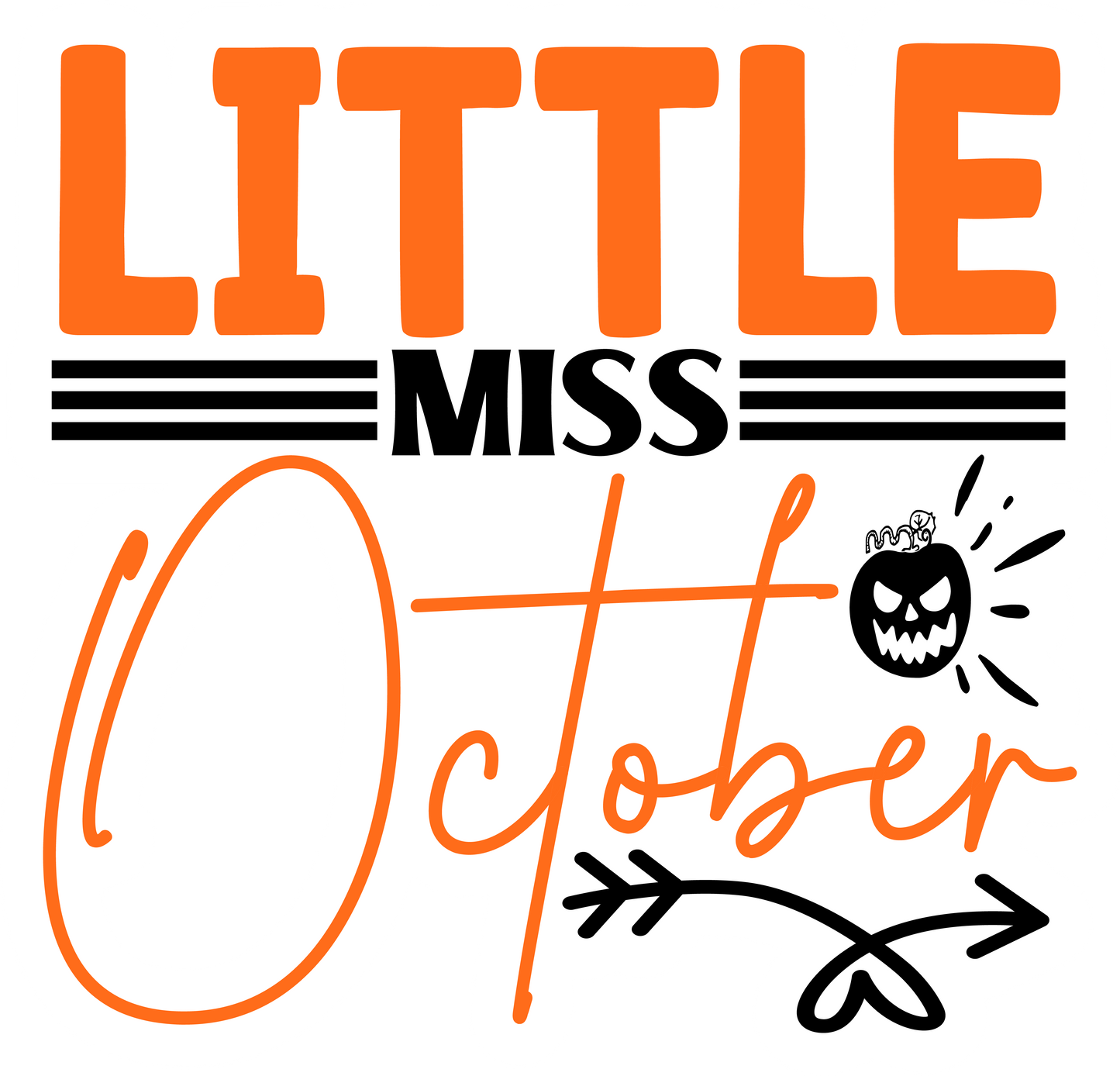 Inspirational Quote Little Miss October Motivational Sticker Vinyl Decal Motivation Stickers- 5" Vinyl Sticker Waterproof