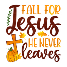 Inspirational Quote Fall For Jesus He Never Leaves Beautiful Style Motivational Sticker Vinyl Decal Motivation Stickers- 5