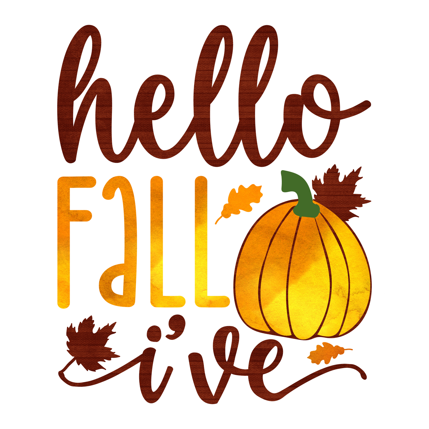 Inspirational Quote Hello Fall I've Motivational Sticker Vinyl Decal Motivation Stickers- 5" Vinyl Sticker Waterproof