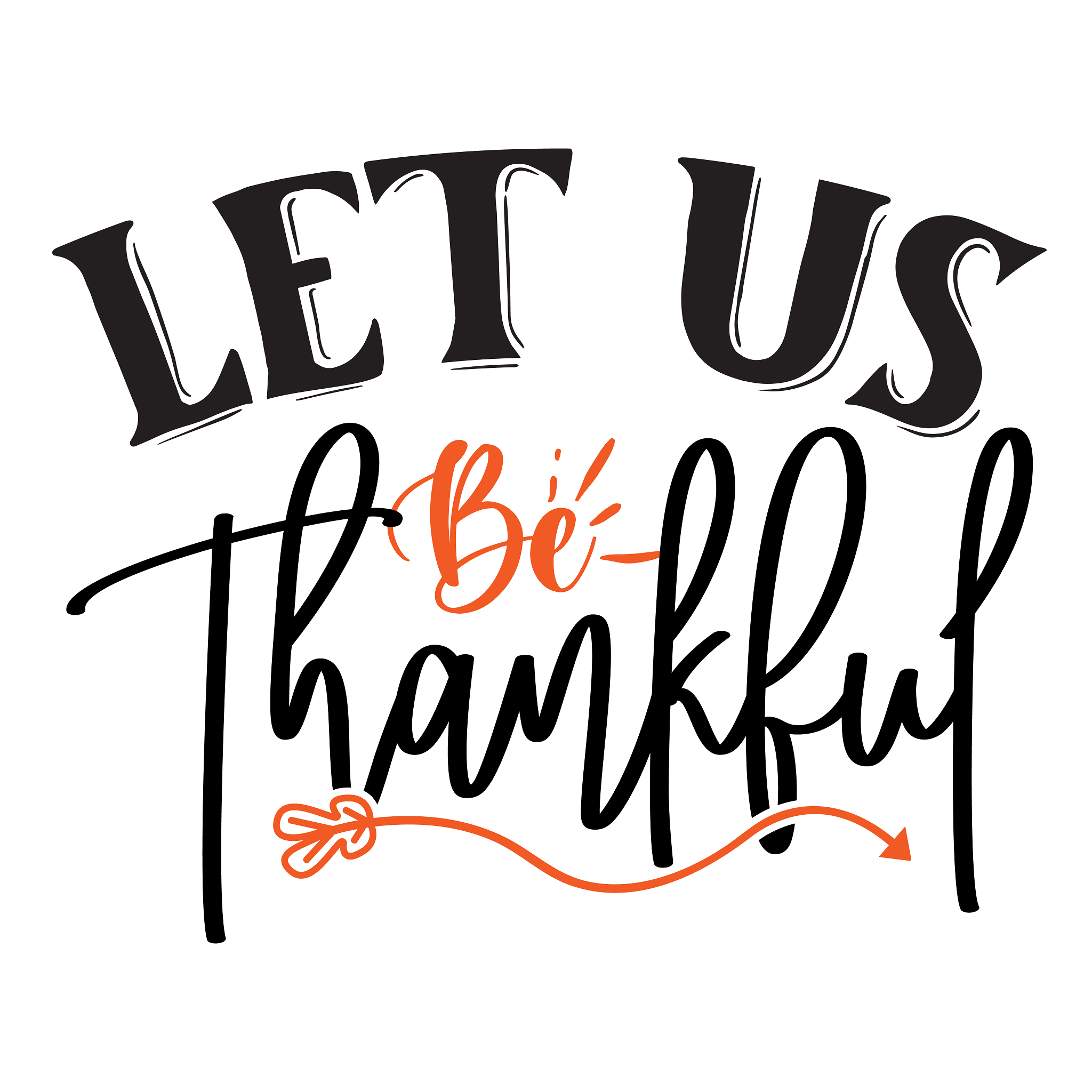 Inspirational Quote Let Us Be Thankful Motivational Sticker Vinyl Decal Motivation Stickers- 5" Vinyl Sticker Waterproof