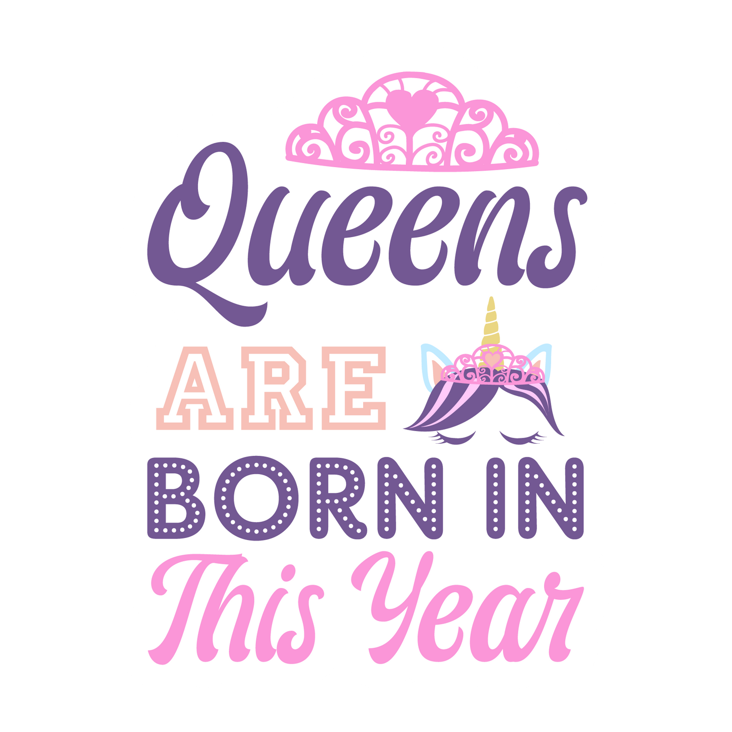 Inspirational Quote "Queens Are Born in This Year" Motivational Sticker Vinyl Decal Motivation Stickers- 5" Vinyl Sticker Waterproof