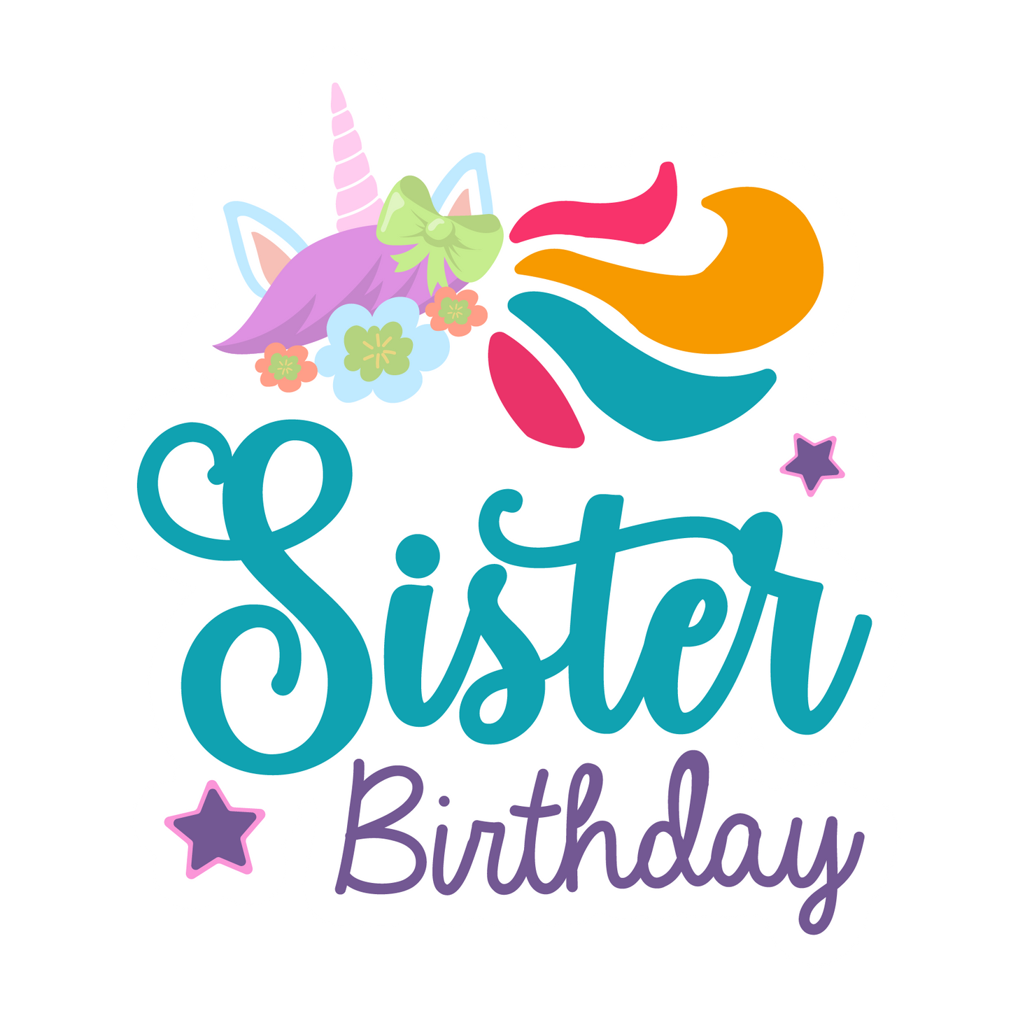 Inspirational Quote "Sister BirthDay" Motivational Sticker Vinyl Decal Motivation Stickers- 5" Vinyl Sticker Waterproof