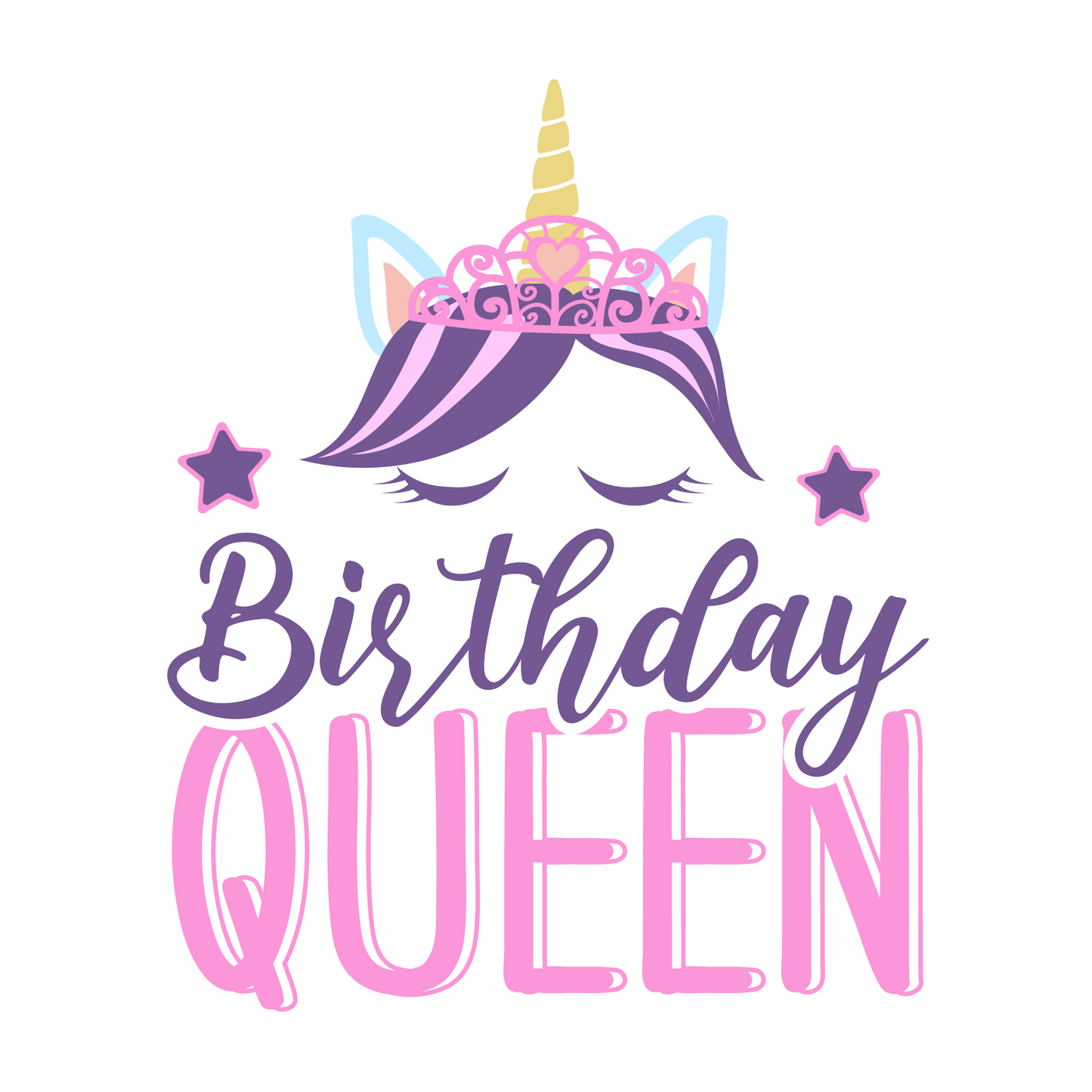 Inspirational Quote "BirthDay Queen" Motivational Sticker Vinyl Decal Motivation Stickers- 5" Vinyl Sticker Waterproof