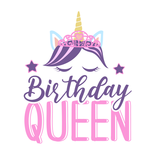 Inspirational Quote "BirthDay Queen" Motivational Sticker Vinyl Decal Motivation Stickers- 5" Vinyl Sticker Waterproof