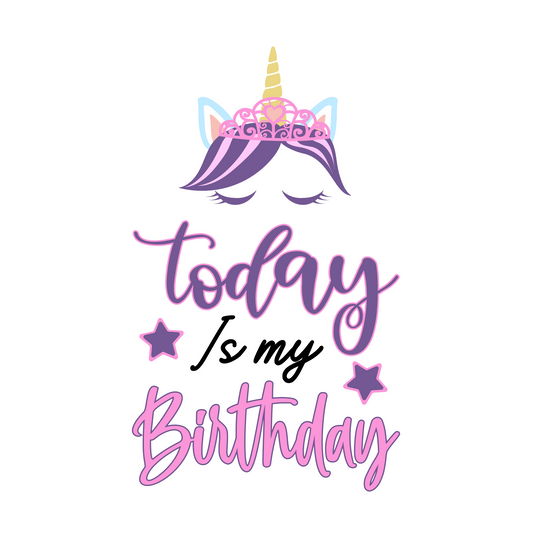 Inspirational Quote "Today is My BirthDay" Motivational Sticker Vinyl Decal Motivation Stickers- 5" Vinyl Sticker Waterproof