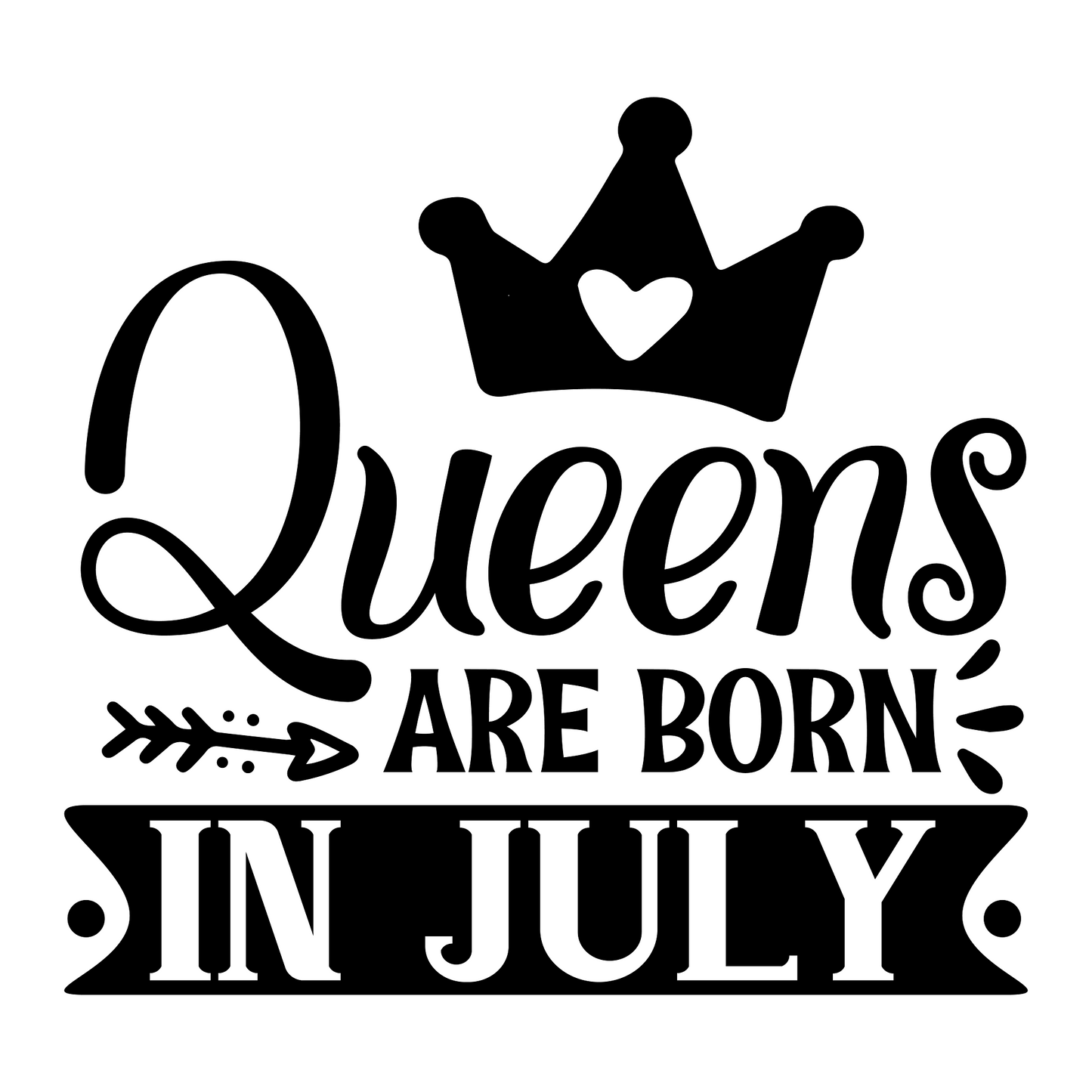 Inspirational Quote "Queens Are Born in July" Motivational Sticker Vinyl Decal Motivation Stickers- 5" Vinyl Sticker Waterproof