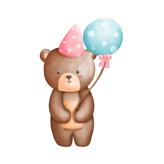 Inspirational Quote "Birthday Party With Teddy Bear" Motivational Sticker Vinyl Decal Motivation Stickers- 5" Vinyl Sticker Waterproof