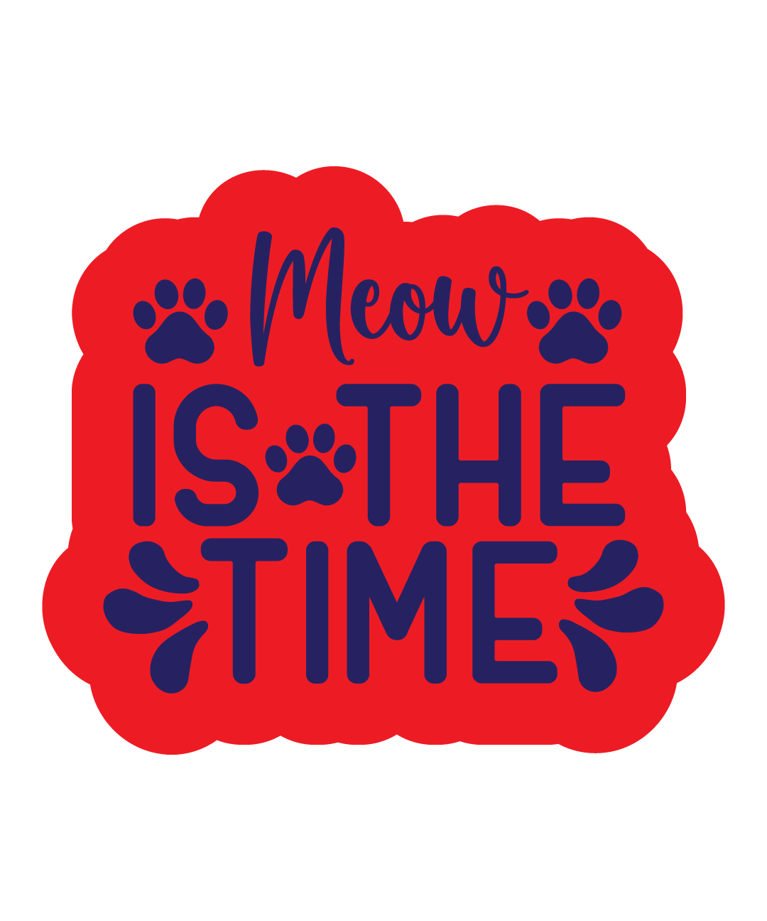 Inspirational Quote "Meow is The Time" Motivational Sticker Vinyl Decal Motivation Stickers- 5" Vinyl Sticker Waterproof