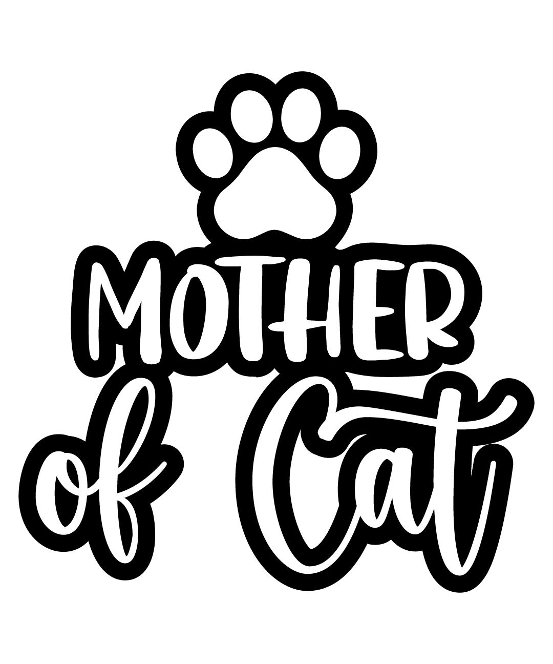 Inspirational Quote "Mother of Cat" Motivational Sticker Vinyl Decal Motivation Stickers- 5" Vinyl Sticker Waterproof