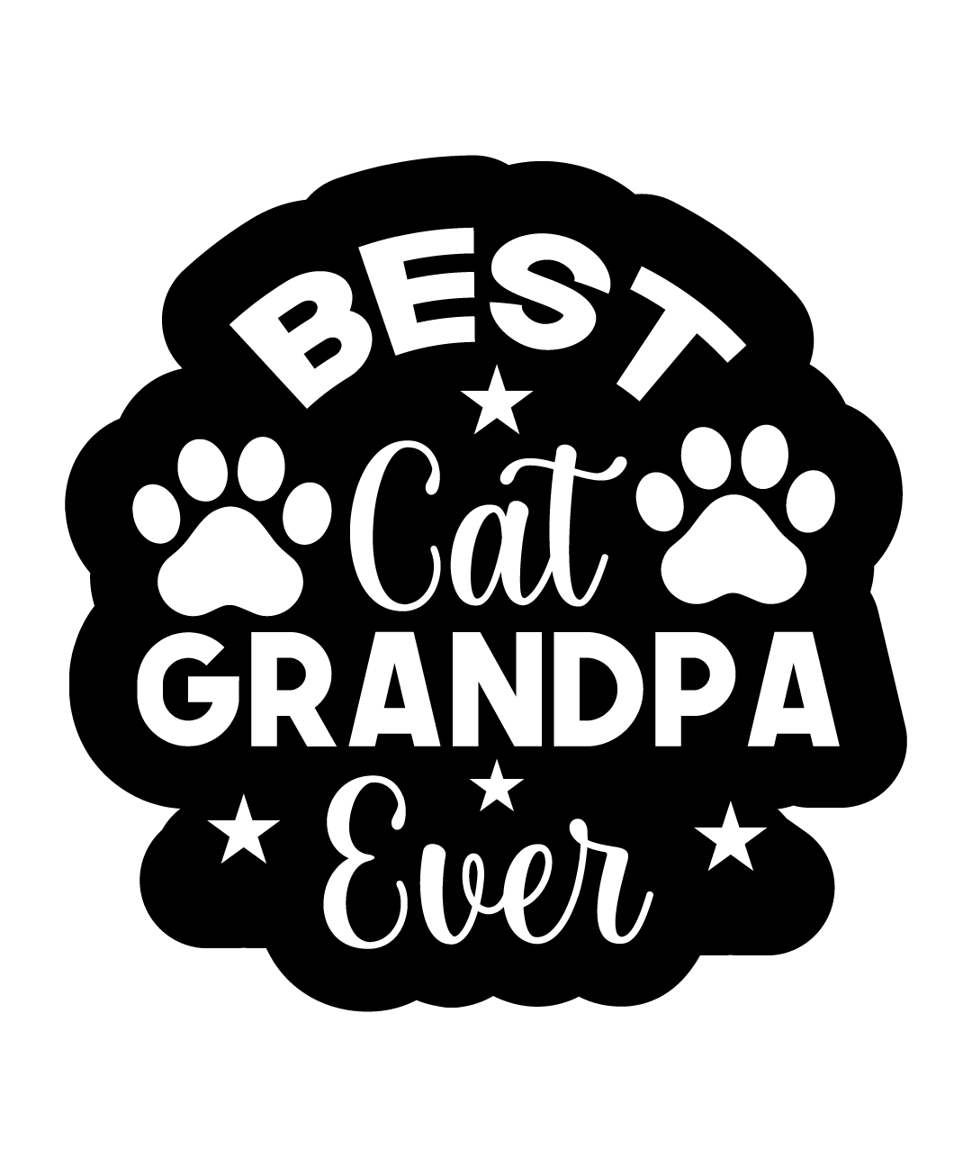 Inspirational Quote "Best Cat GrandPa Ever" Motivational Sticker Vinyl Decal Motivation Stickers- 5" Vinyl Sticker Waterproof