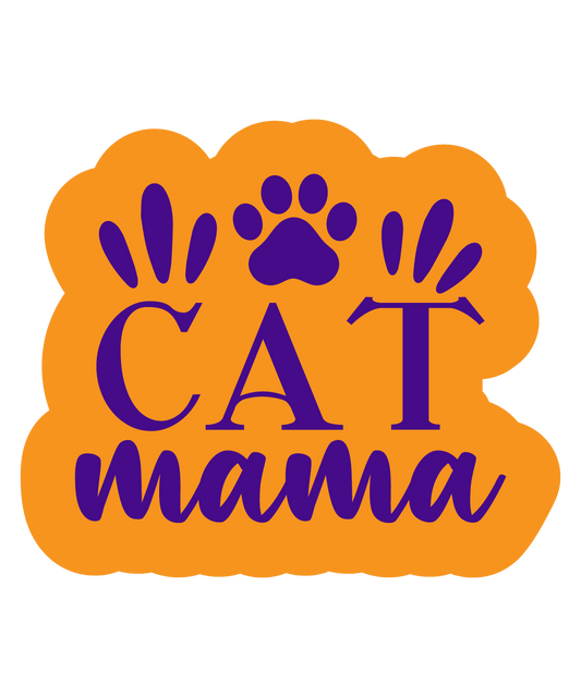 Inspirational Quote "Cat Mama" Motivational Sticker Vinyl Decal Motivation Stickers- 5" Vinyl Sticker Waterproof