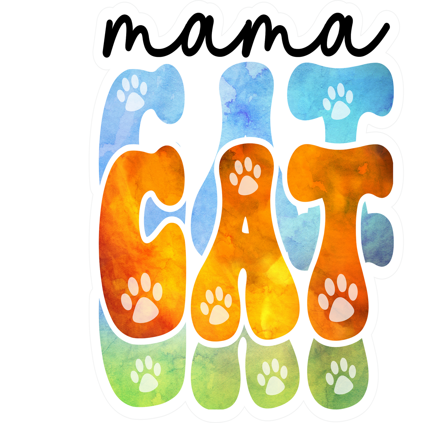 Inspirational Quote "Mama Cat" Motivational Sticker Vinyl Decal Motivation Stickers- 5" Vinyl Sticker Waterproof