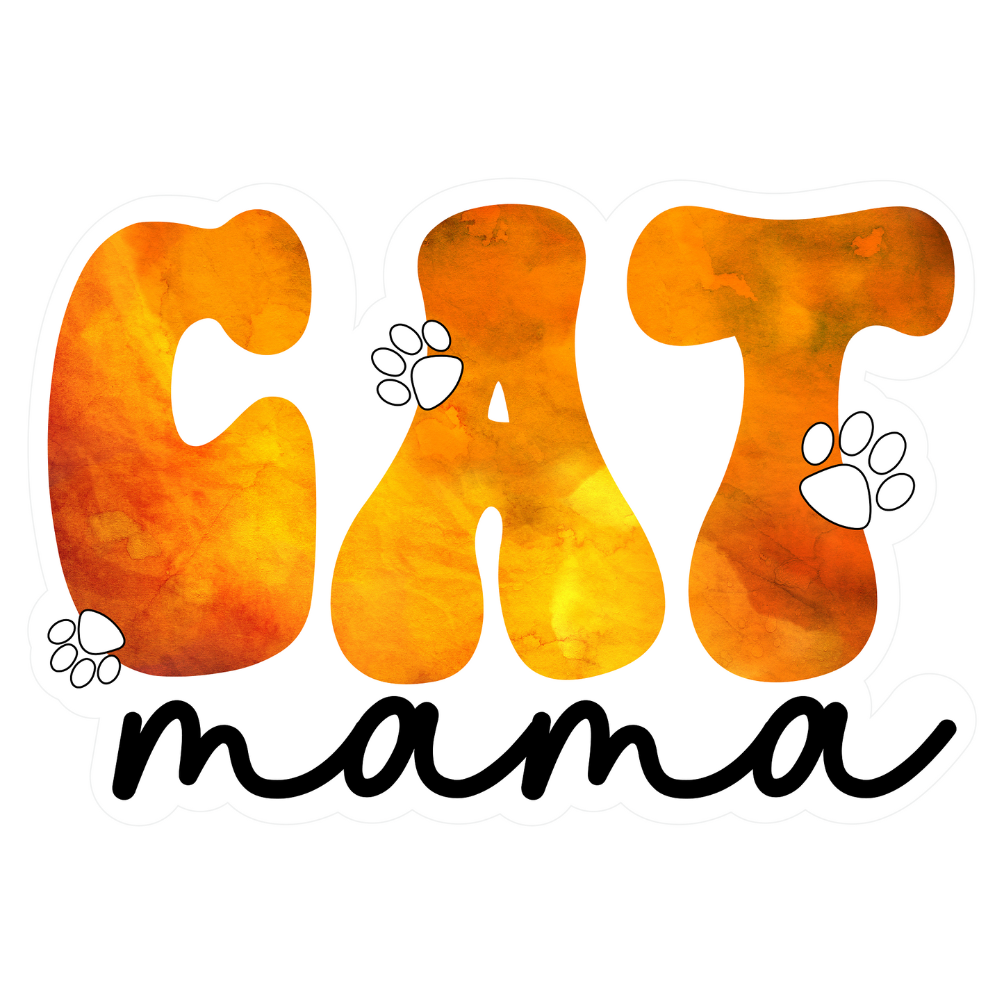 Inspirational Quote "Cat Mama Great Sticker" Motivational Sticker Vinyl Decal Motivation Stickers- 5" Vinyl Sticker Waterproof