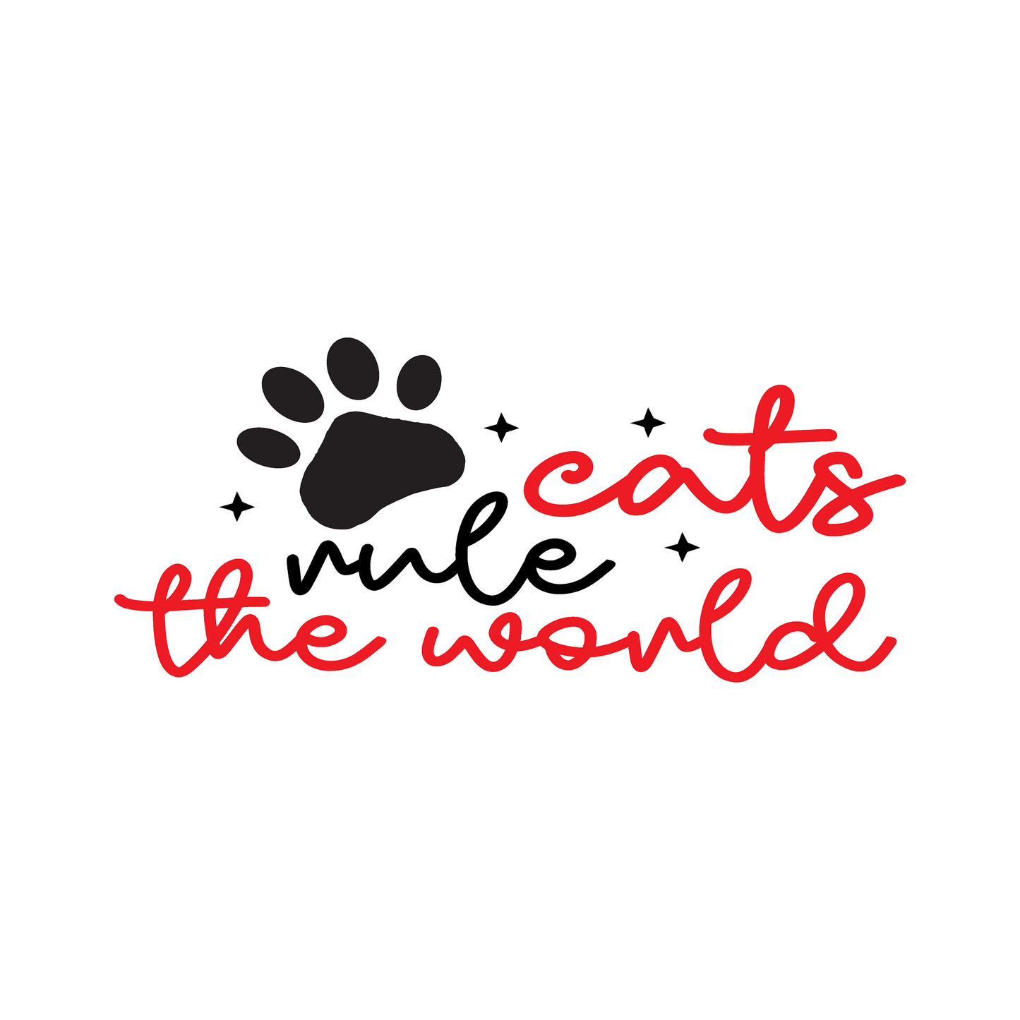 Inspirational Quote "Cats Make Me World" Motivational Sticker Vinyl Decal Motivation Stickers- 5" Vinyl Sticker Waterproof