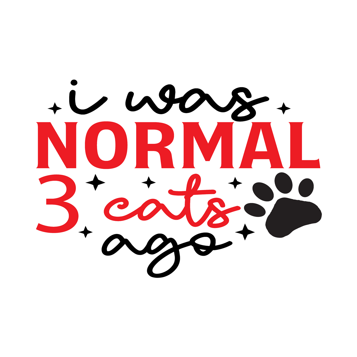 Inspirational Quote "I Was Normal 3 Cats Ago" Motivational Sticker Vinyl Decal Motivation Stickers- 5" Vinyl Sticker Waterproof