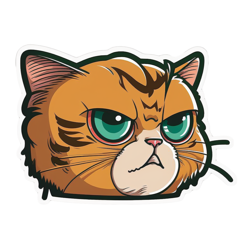 Inspirational Quote "Angry Cat" Motivational Sticker Vinyl Decal Motivation Stickers- 5" Vinyl Sticker Waterproof