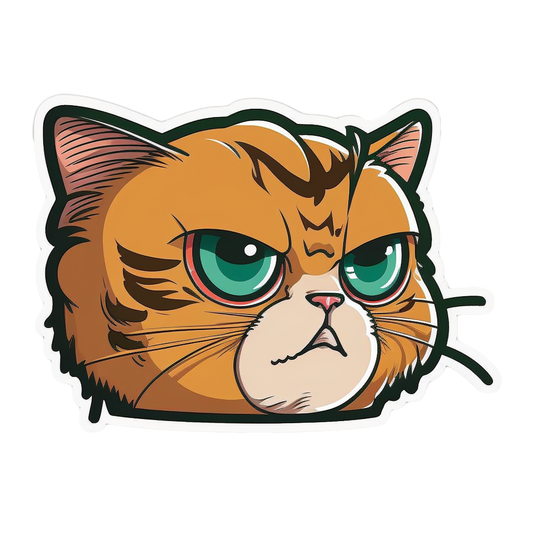 Inspirational Quote "Angry Cat" Motivational Sticker Vinyl Decal Motivation Stickers- 5" Vinyl Sticker Waterproof