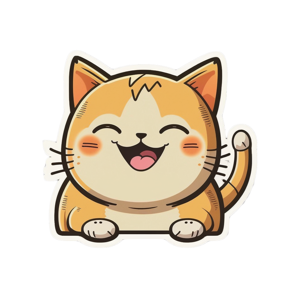 Inspirational Quote "Cute Smiling Cat" Motivational Sticker Vinyl Decal Motivation Stickers- 5" Vinyl Sticker Waterproof