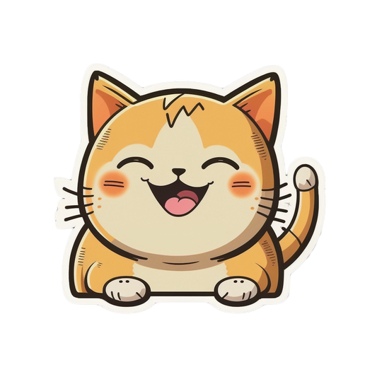 Inspirational Quote "Cute Smiling Cat" Motivational Sticker Vinyl Decal Motivation Stickers- 5" Vinyl Sticker Waterproof