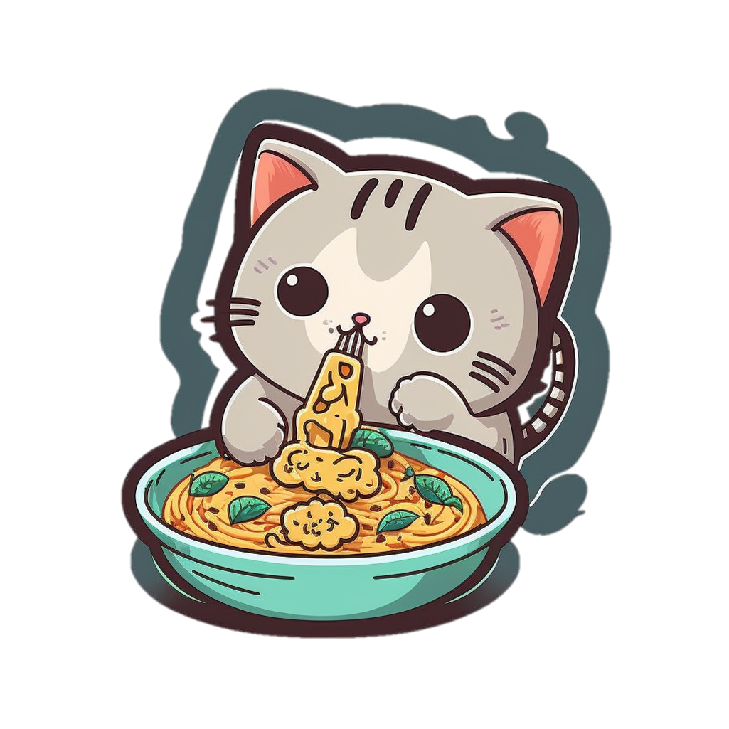 Inspirational Quote "Cat Eating Noodles" Motivational Sticker Vinyl Decal Motivation Stickers- 5" Vinyl Sticker Waterproof