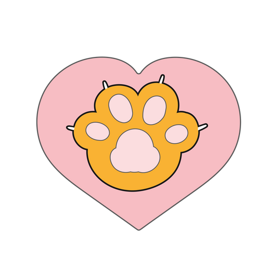 Inspirational Quote "Cat Paw in Heart" Motivational Sticker Vinyl Decal Motivation Stickers- 5" Vinyl Sticker Waterproof