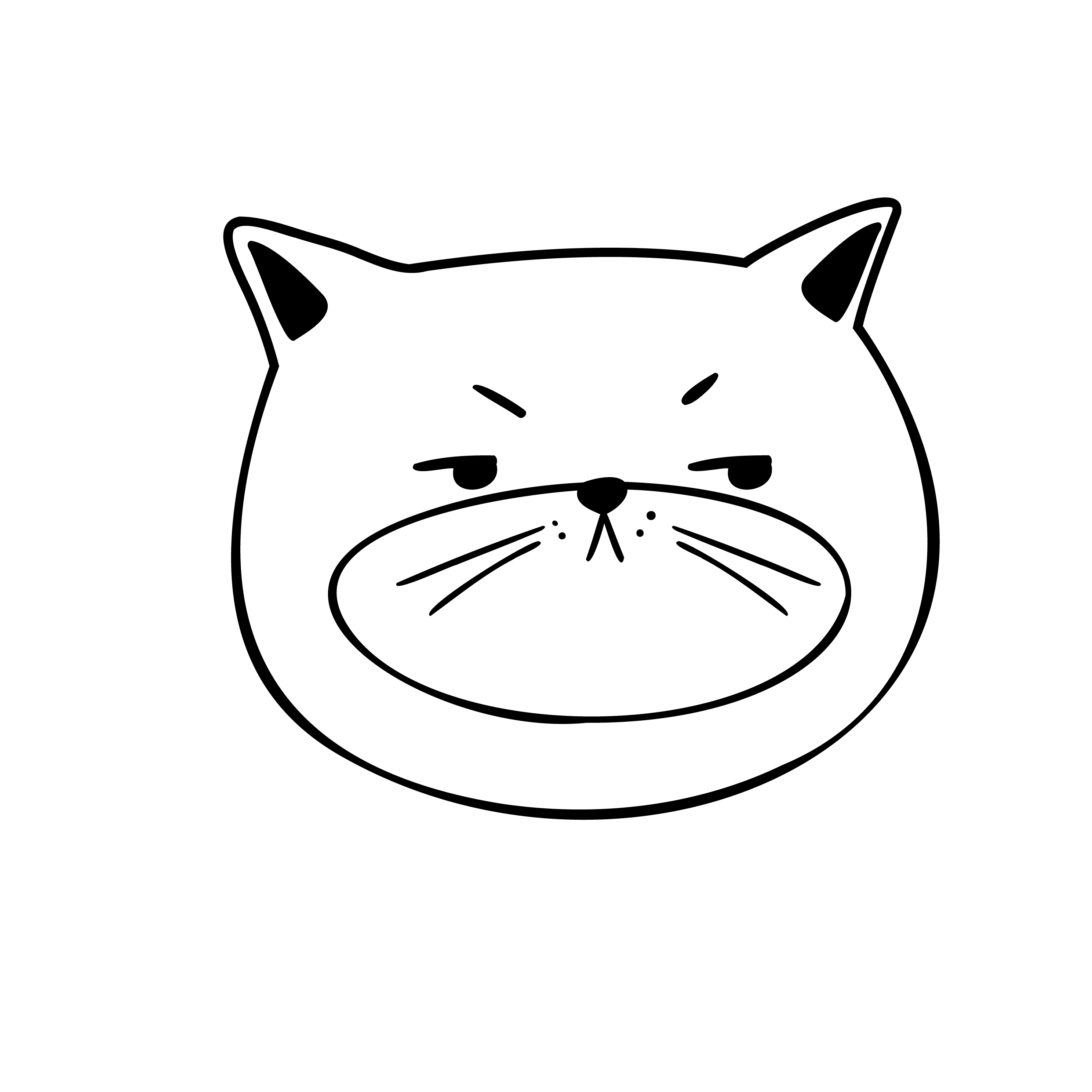 Inspirational Quote "Angry Cat Sketch" Motivational Sticker Vinyl Decal Motivation Stickers- 5" Vinyl Sticker Waterproof