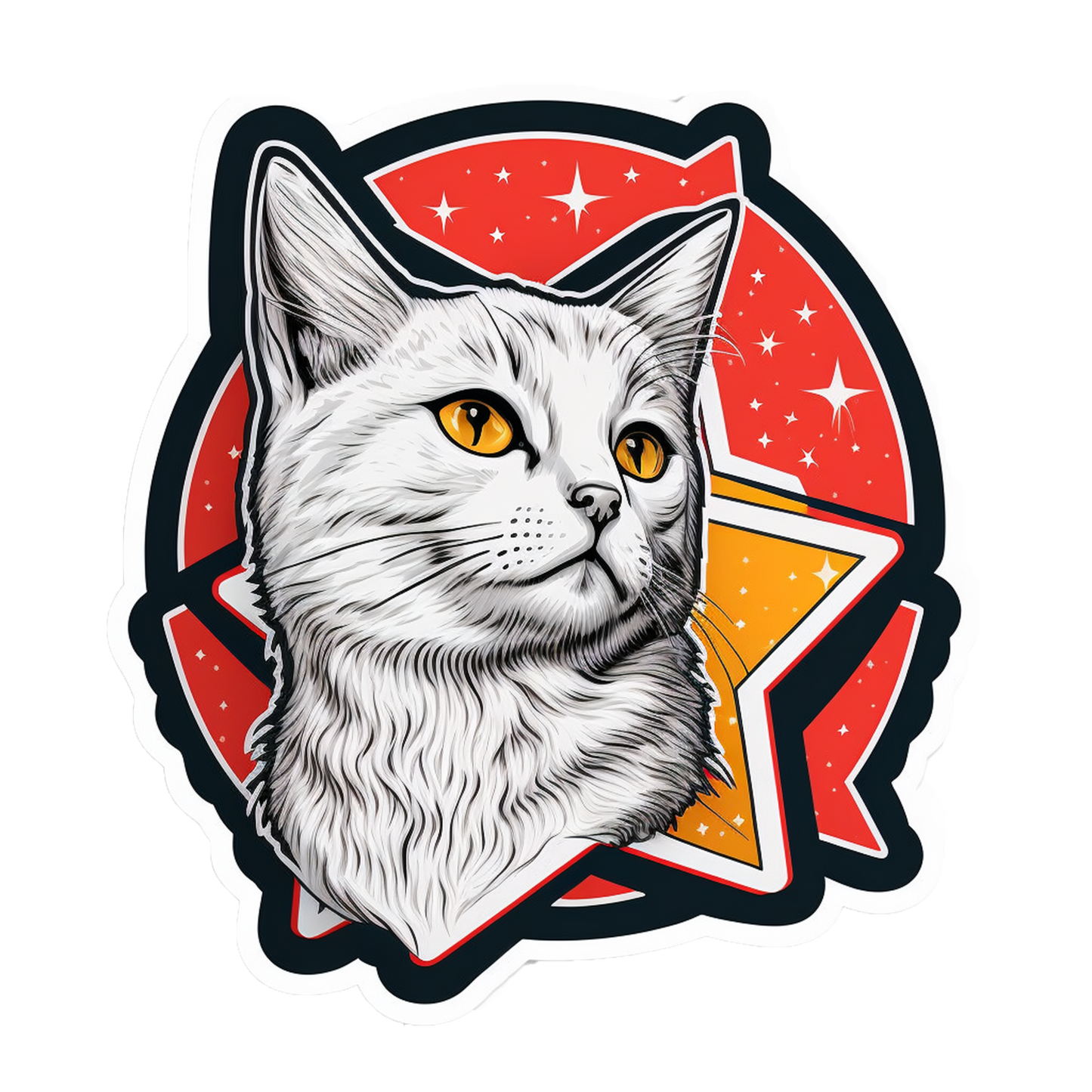 Inspirational Quote "A cat in The Star" Motivational Sticker Vinyl Decal Motivation Stickers- 5" Vinyl Sticker Waterproof