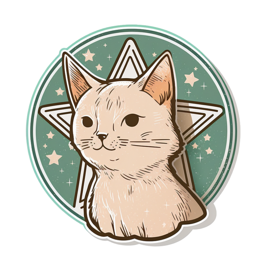 Inspirational Quote "Cat in The Star Great Sticker" Motivational Sticker Vinyl Decal Motivation Stickers- 5" Vinyl Sticker Waterproof