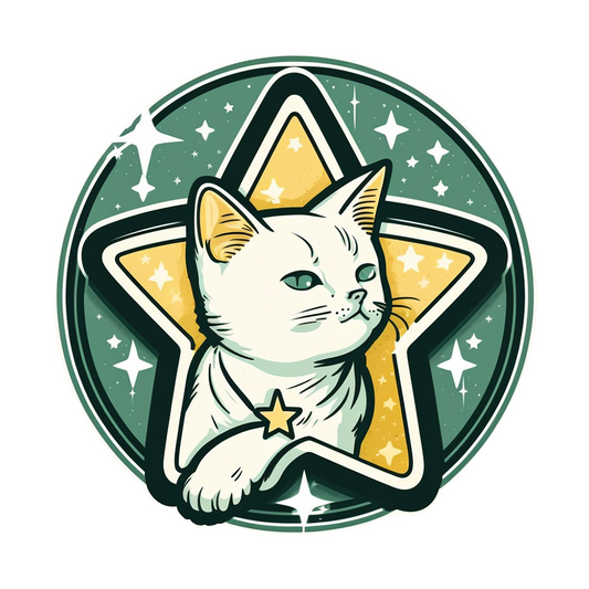 Inspirational Quote "Beautiful Cat in The Star" Motivational Sticker Vinyl Decal Motivation Stickers- 5" Vinyl Sticker Waterproof