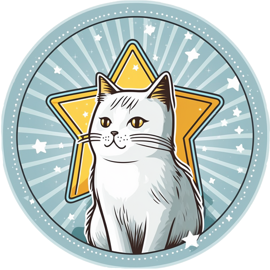 Inspirational Quote "A Beautiful Cat in The Star" Motivational Sticker Vinyl Decal Motivation Stickers- 5" Vinyl Sticker Waterproof