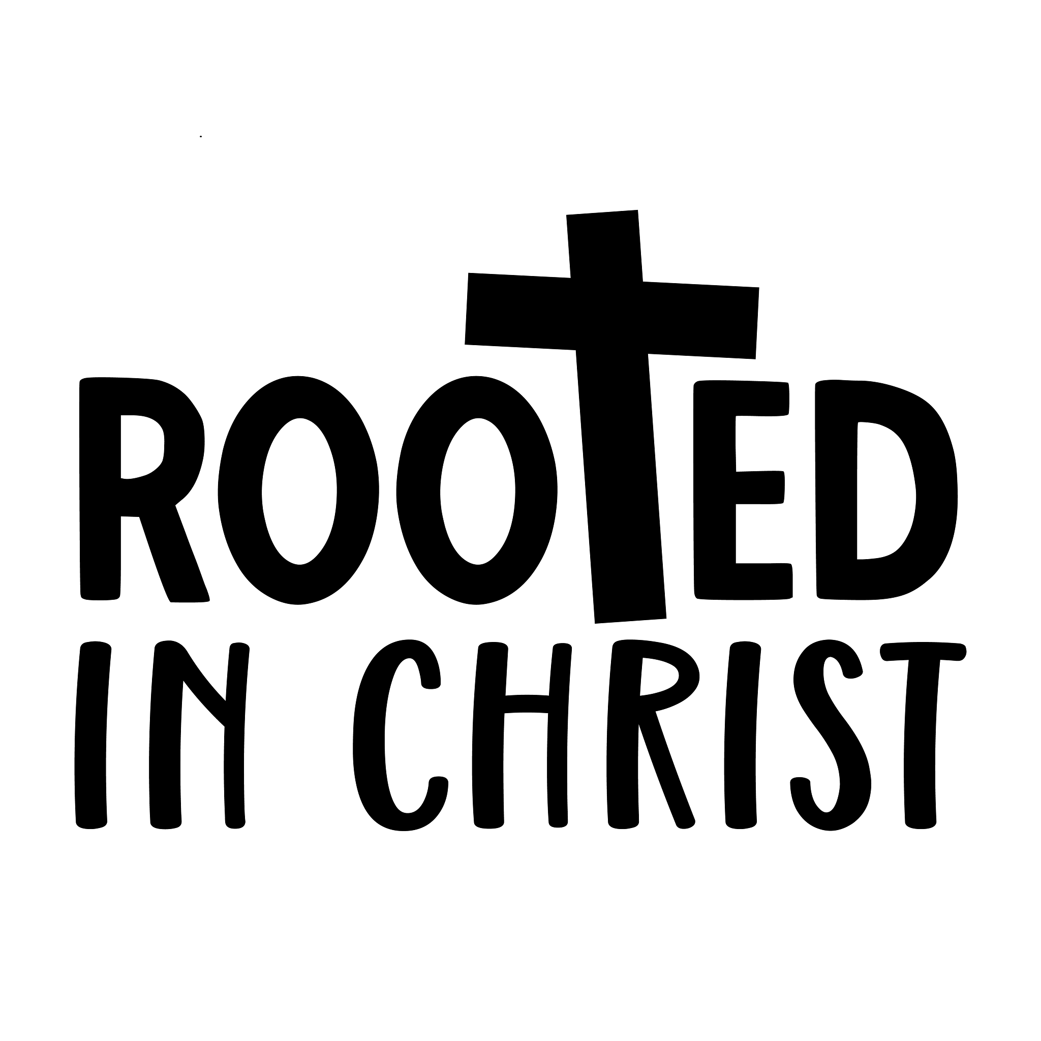 Inspirational Quote "Rooted in Christ Sticker" Motivational Sticker Vinyl Decal Motivation Stickers- 5" Vinyl Sticker Waterproof