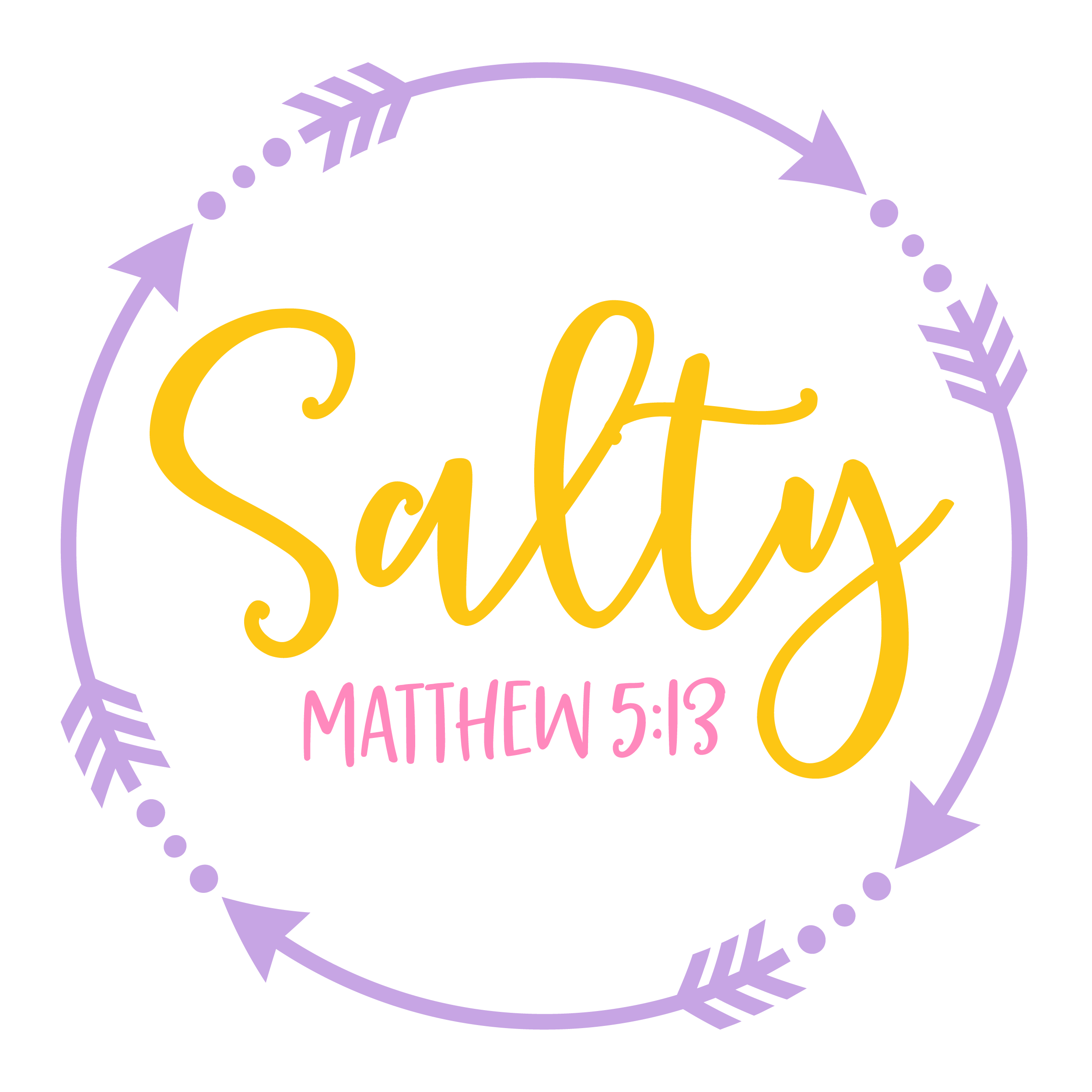 Inspirational Quote "Salty Matthew 5:13" Motivational Sticker Vinyl Decal Motivation Stickers- 5" Vinyl Sticker Waterproof