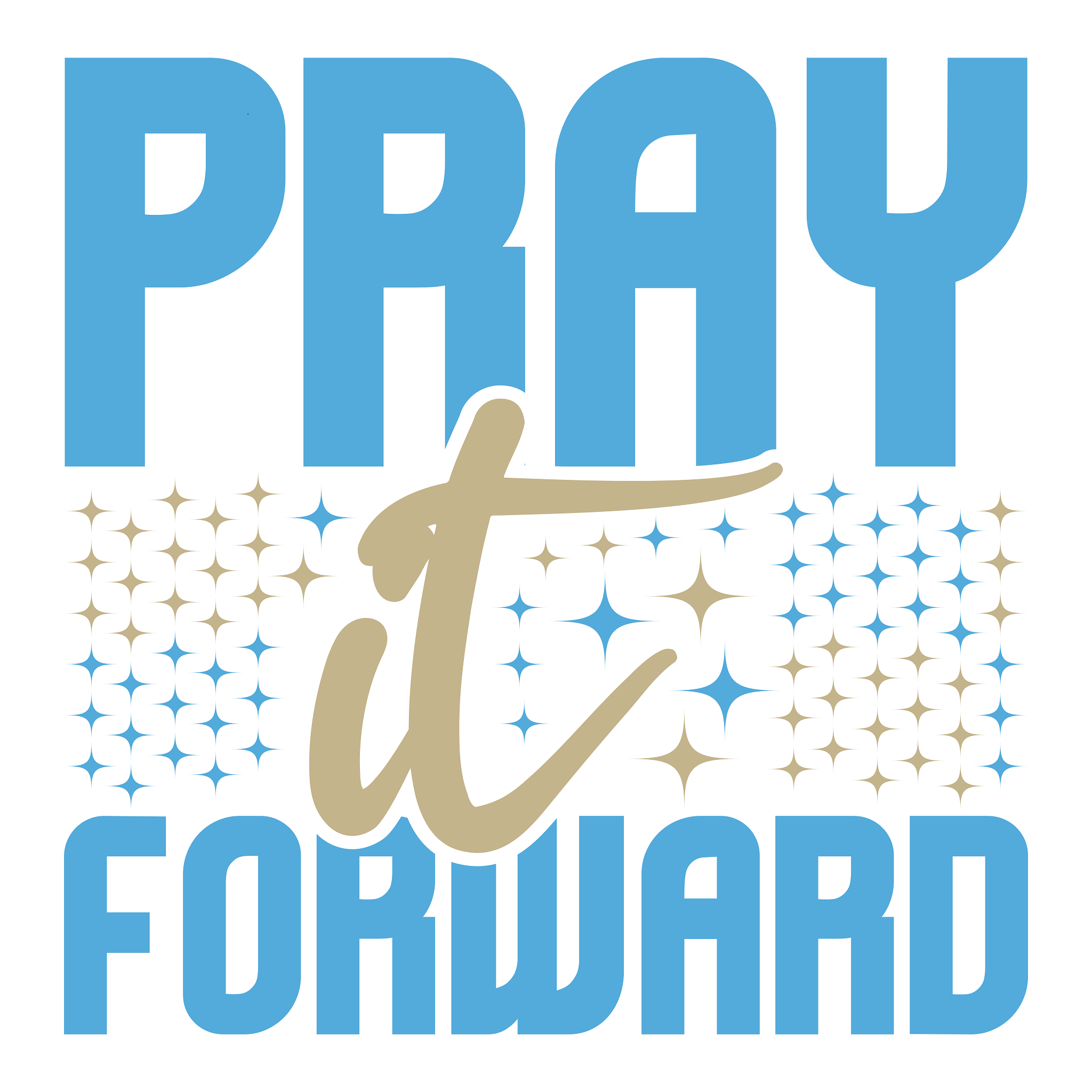 Inspirational Quote "Pray It Forward, Sticker Gift" Motivational Sticker Vinyl Decal Motivation Stickers- 5" Vinyl Sticker Waterproof