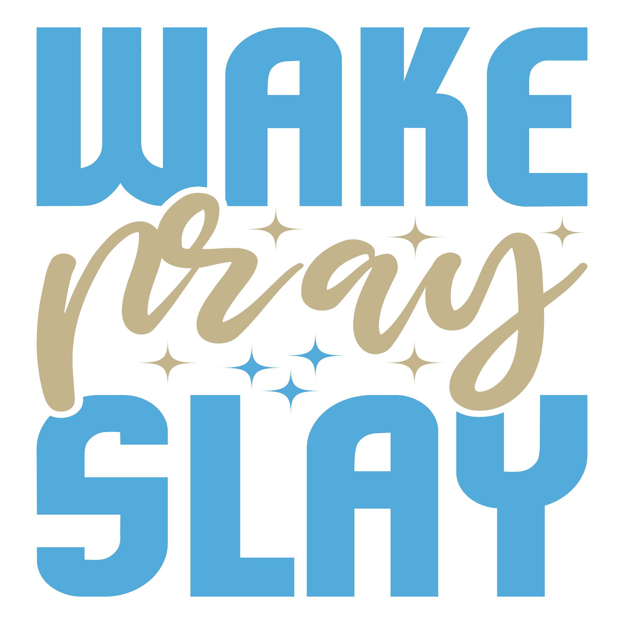 Inspirational Quote "Wake Pray Slay, Sticker Gift" Motivational Sticker Vinyl Decal Motivation Stickers- 5" Vinyl Sticker Waterproof