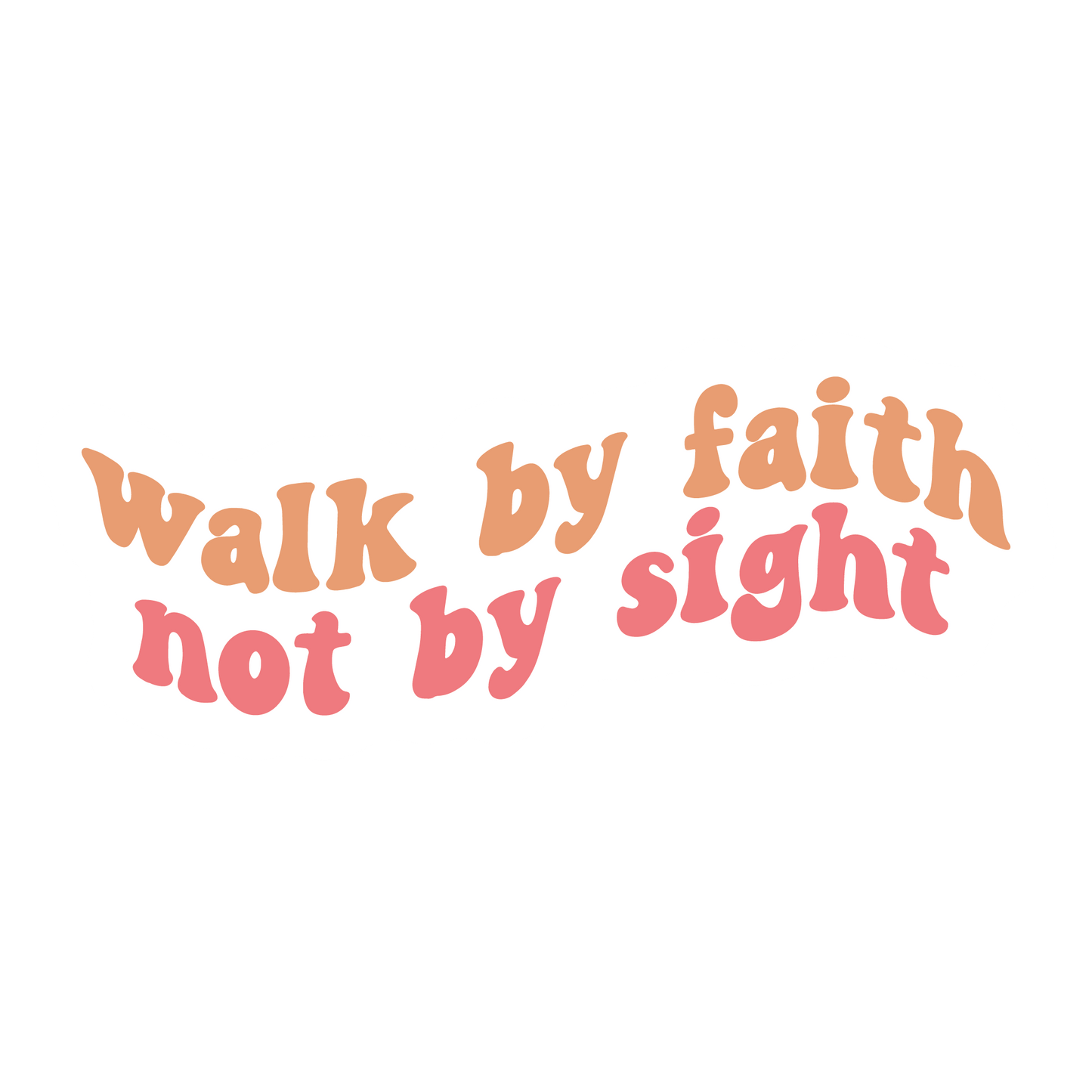 Inspirational Quote "Walk By Faith Not By Sight - Sticker Gift" Motivational Sticker Vinyl Decal Motivation Stickers- 5" Vinyl Sticker Waterproof