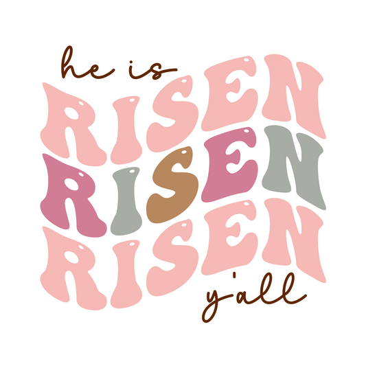Inspirational Quote "He is Risen Y'all" Motivational Sticker Vinyl Decal Motivation Stickers- 5" Vinyl Sticker Waterproof